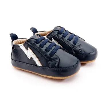 Old Soles Bolty Baby Sneakers - Navy/Silver