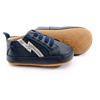 Old Soles Bolty Baby Sneakers - Navy/Silver