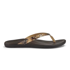 Olukai Women's Ho'opio Leather Sandal - W Tan Mo'o