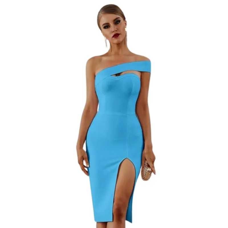 One-shoulder Bandage Bodycon Dress