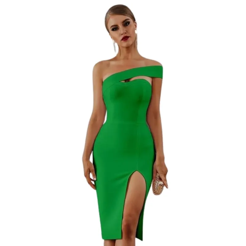 One-shoulder Bandage Bodycon Dress