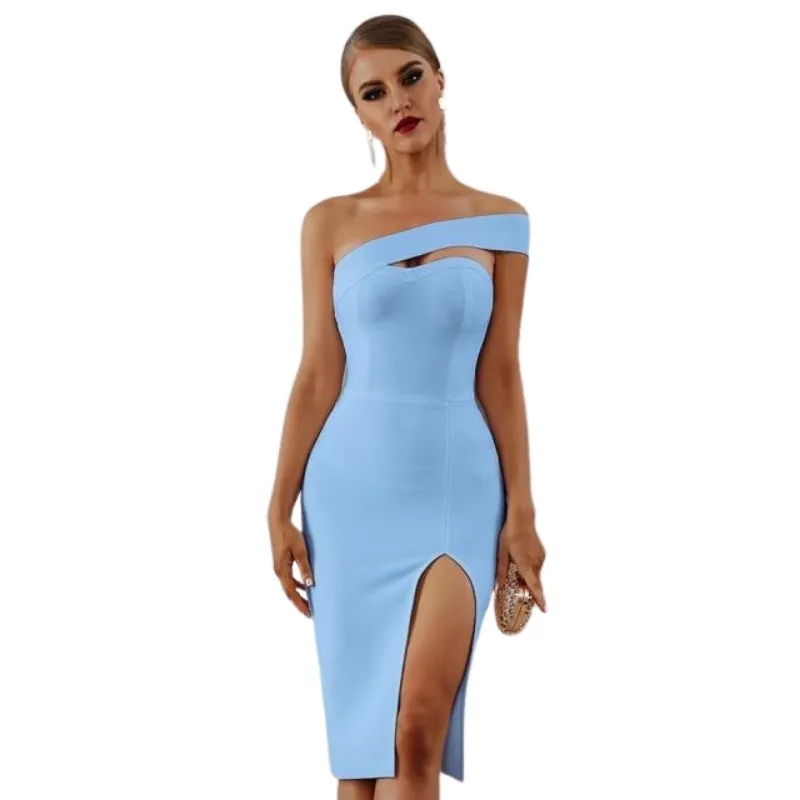 One-shoulder Bandage Bodycon Dress