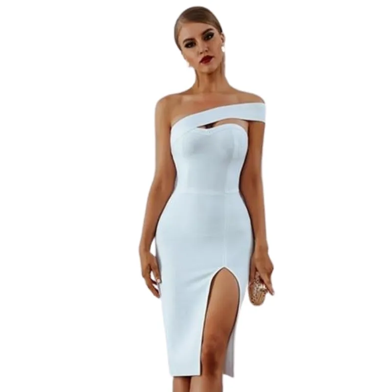 One-shoulder Bandage Bodycon Dress