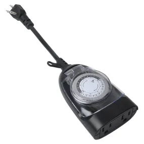 Outdoor Mechanical Timer - 15 amp- 2 outlets