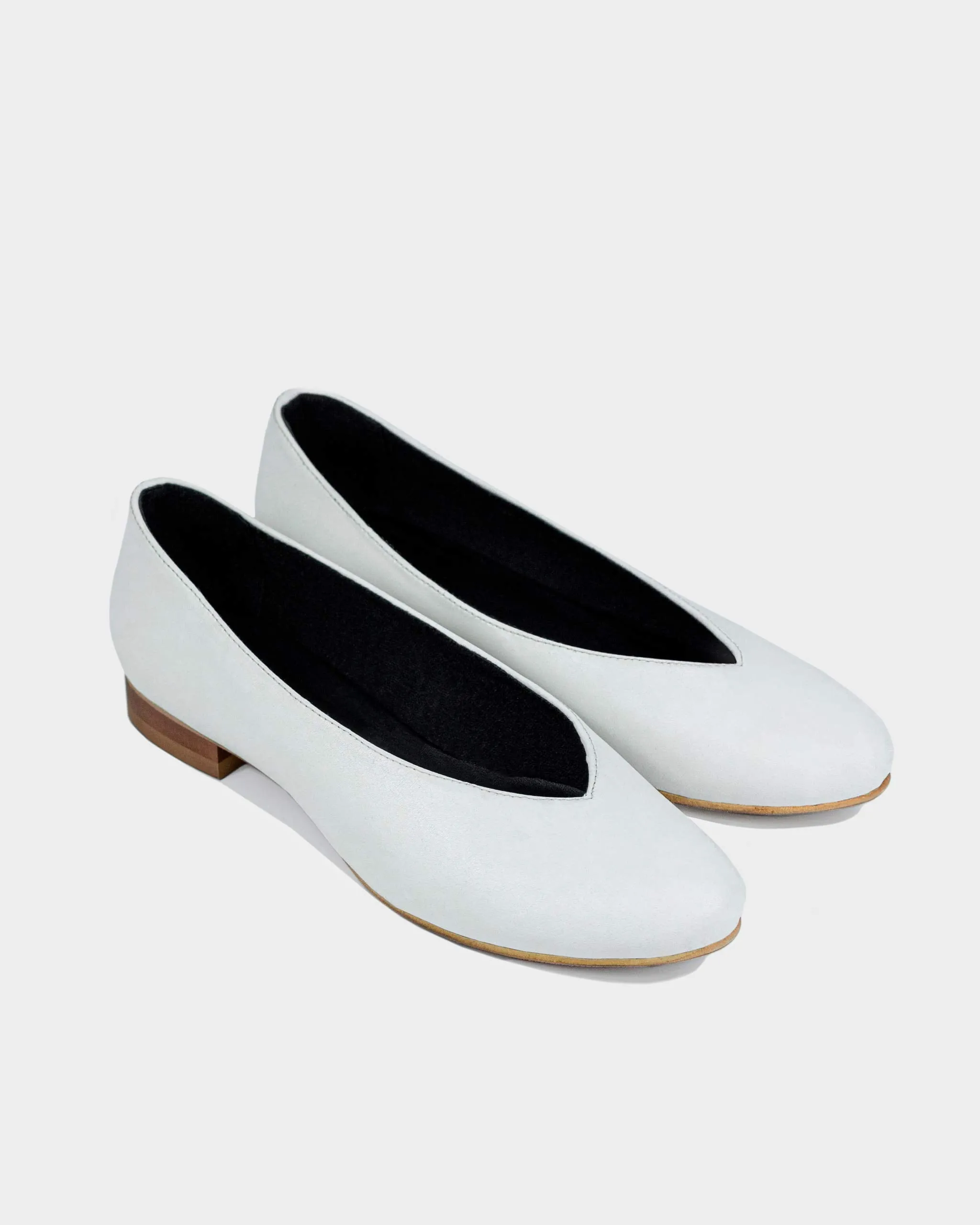 Pumps Nopal Ballerinas Cactus Leather White