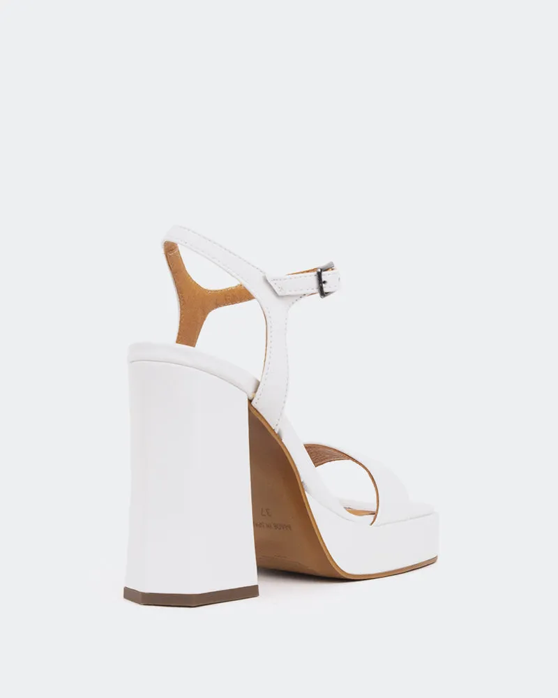 Rabanne, White Leather/Cuir Blanc