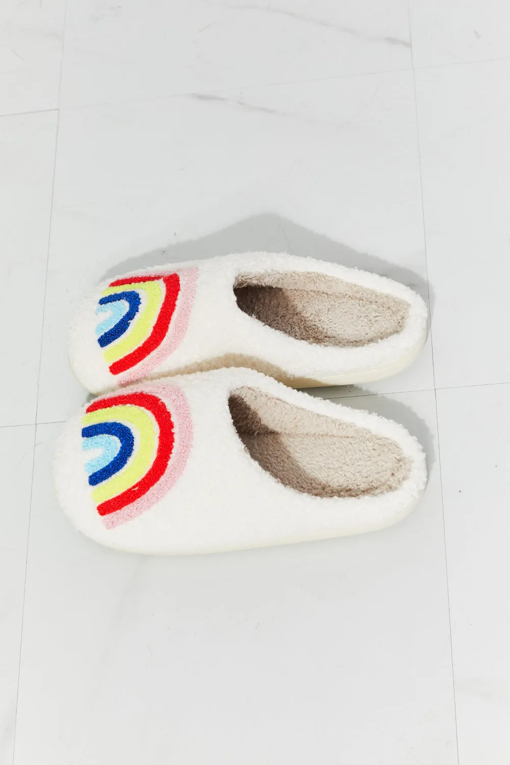 Rainbow Plush Slippers