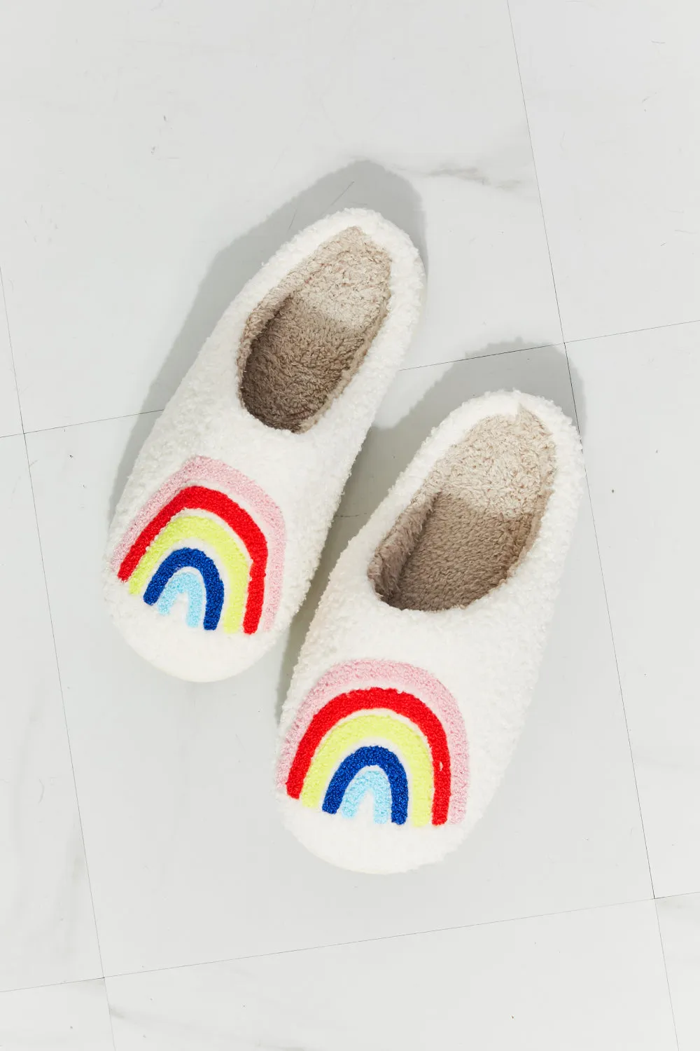 Rainbow Plush Slippers