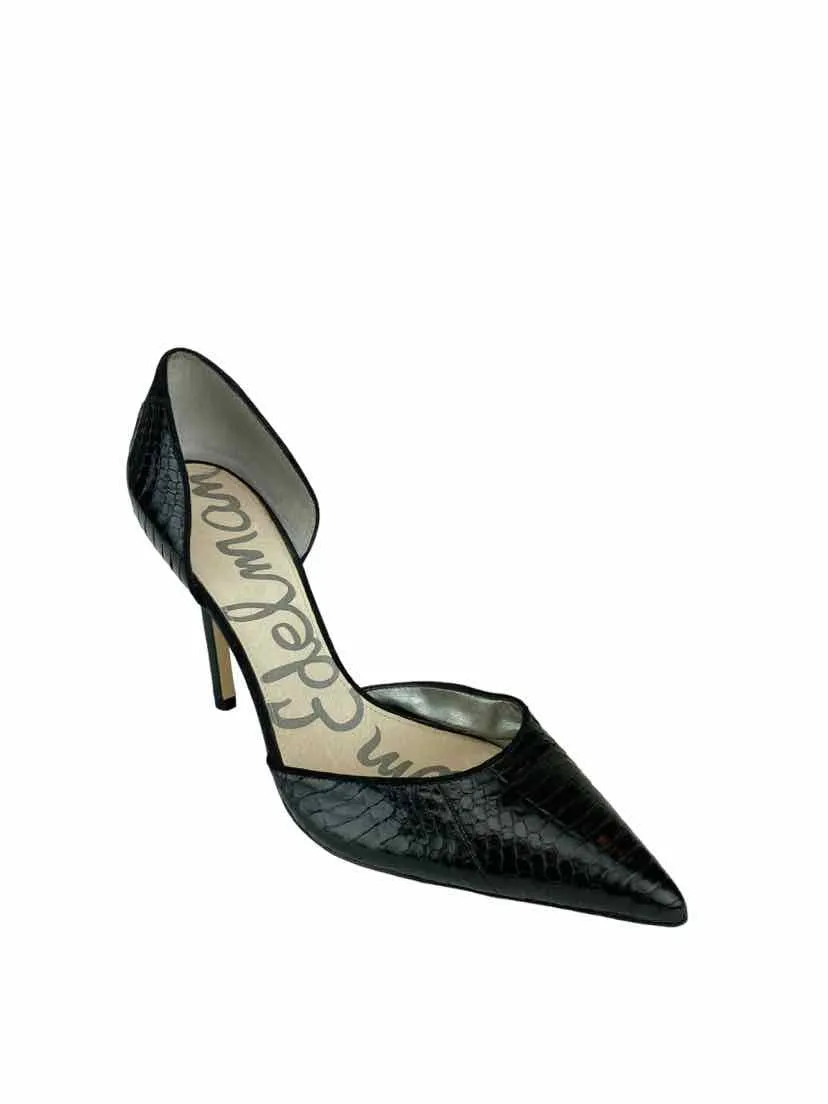 Sam Edelman Women's Delilah D'Orsay Croc Pumps Black Size 10