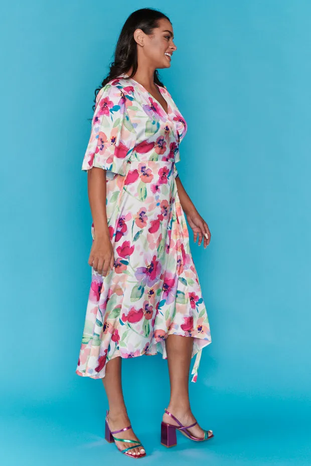 Sandy Whimsy Flower Dress