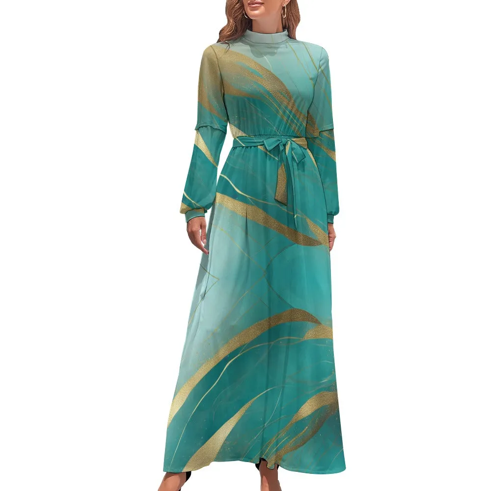 Santa Barbara Collection: Long Sleeve Maxi Dress (MW House of Style)