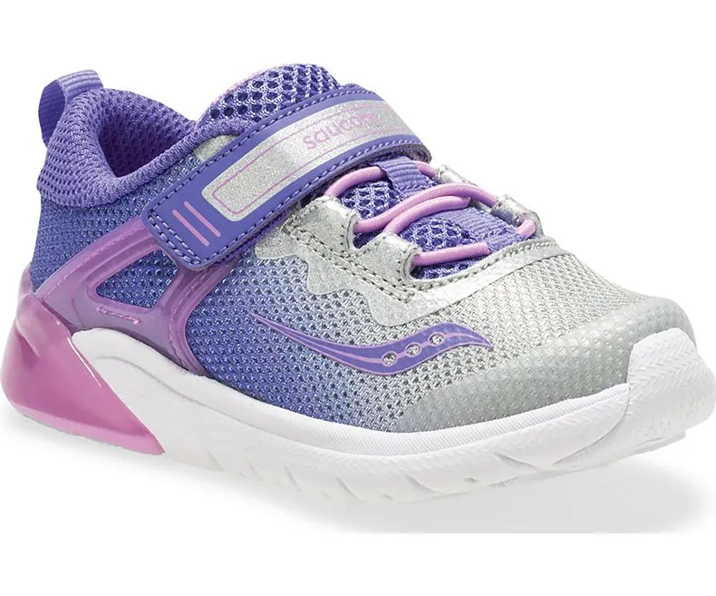 Saucony Purple/Silver Flash Glow Jr Toddler Sneaker