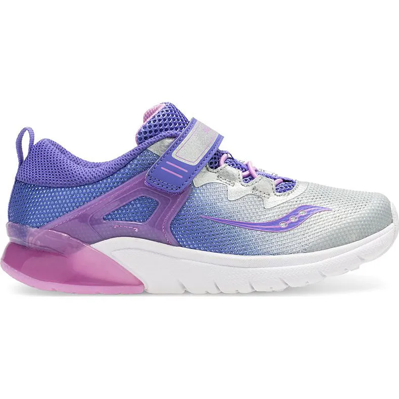 Saucony Purple/Silver Flash Glow Jr Toddler Sneaker