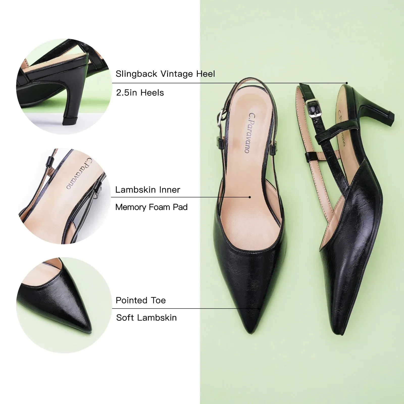 Sleek Slingback Pumps (Helen)