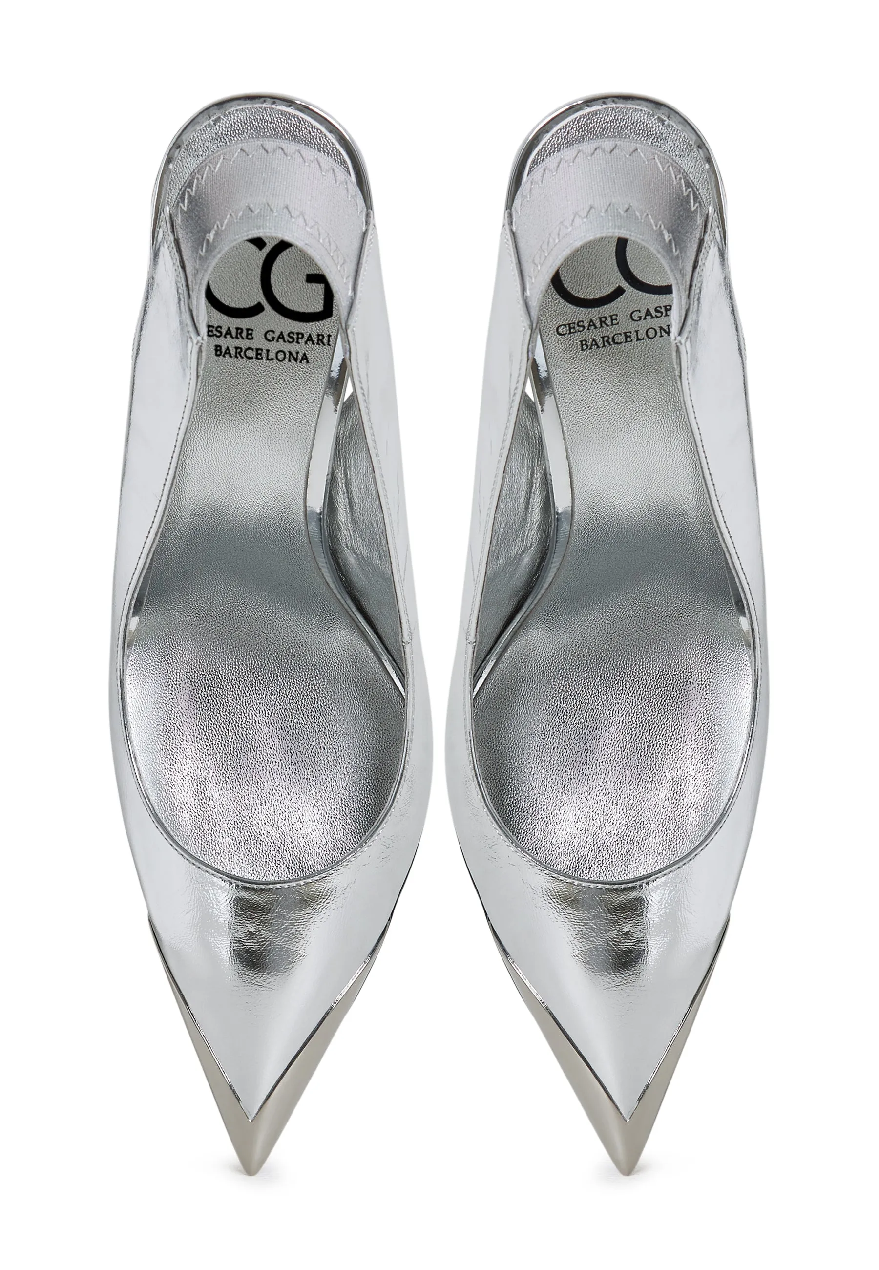 Slingback High Heeled Pumps Patricia - Silver