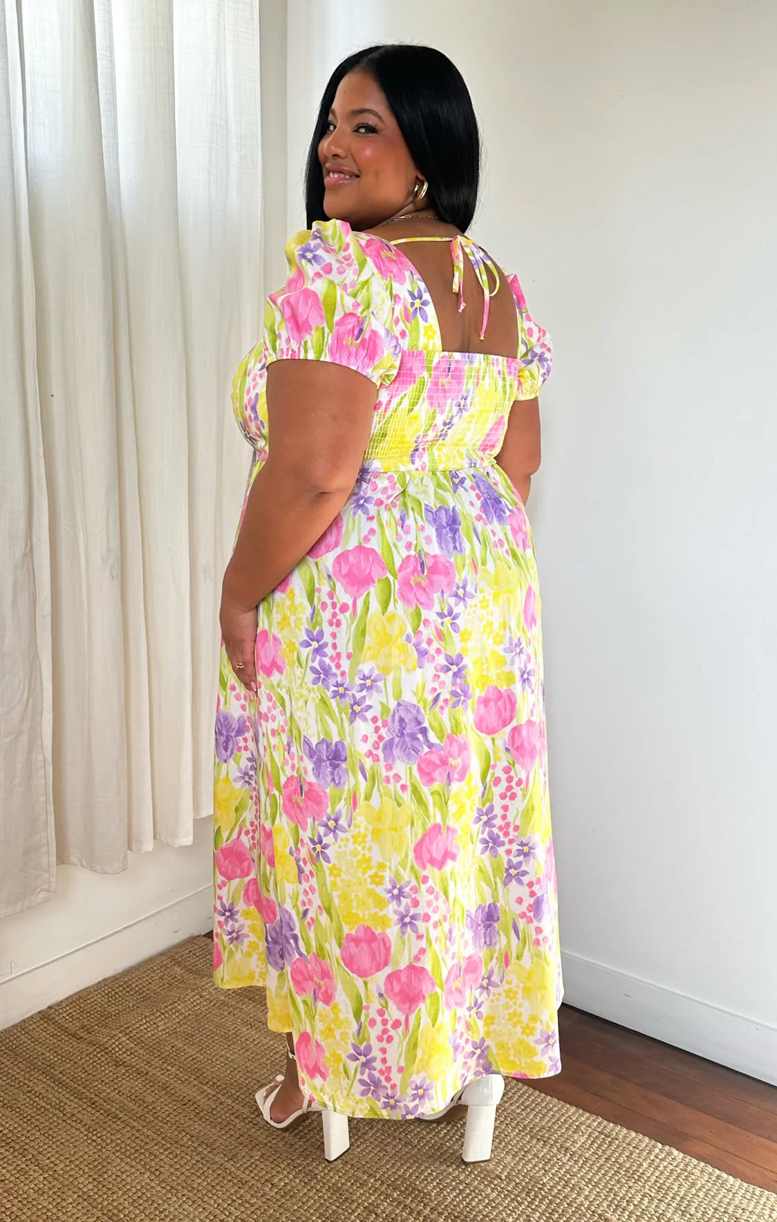 Smitten Midi Dress ~ Blooming Tulips