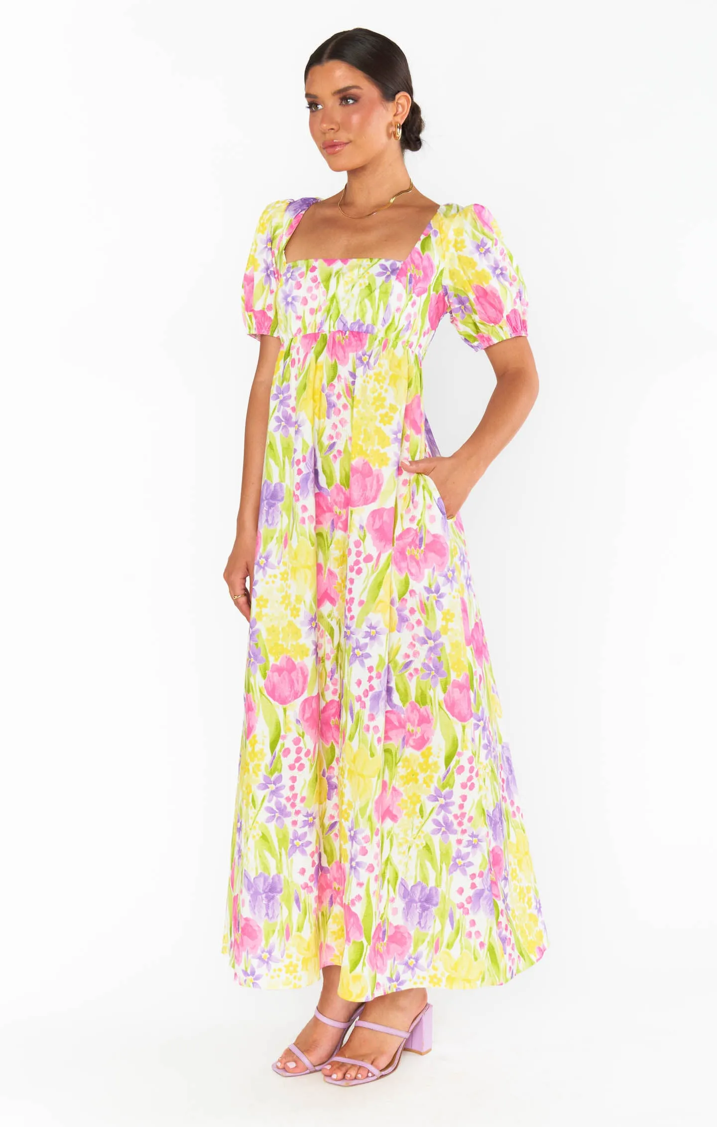 Smitten Midi Dress ~ Blooming Tulips