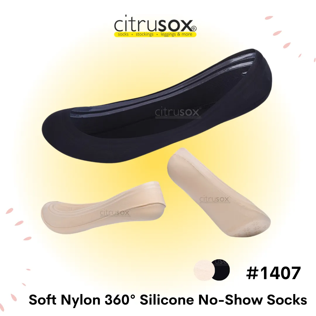 Soft Nylon 360° Silicone No-Show Socks