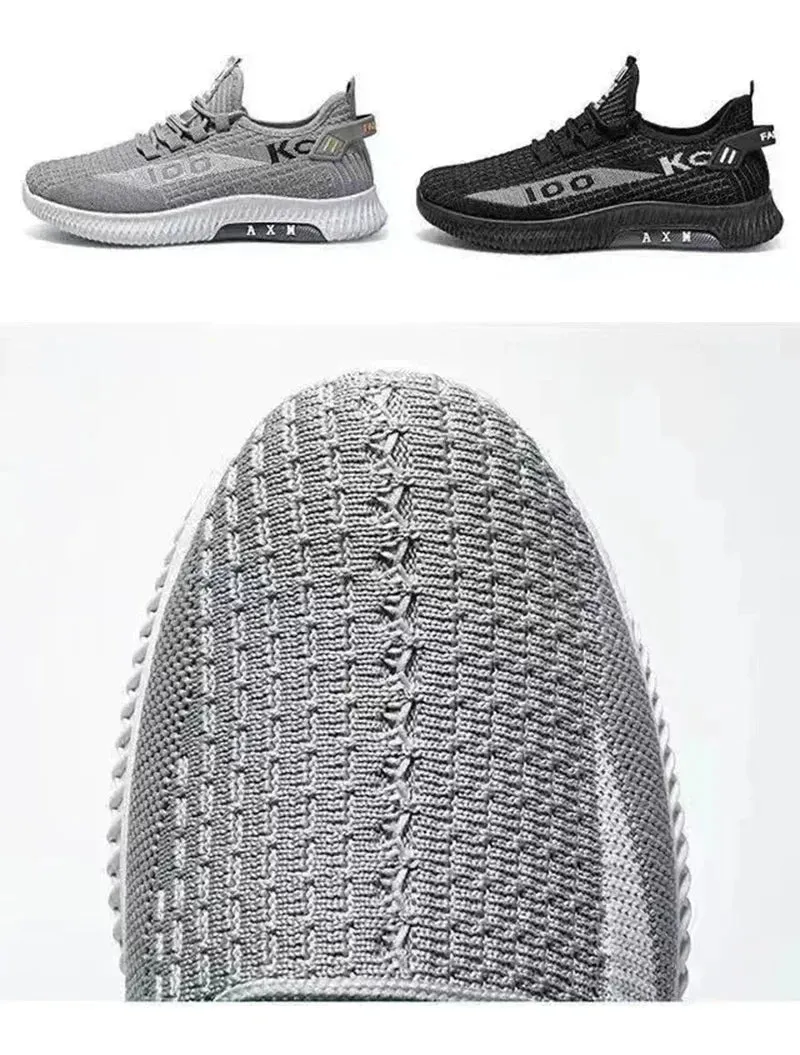 Sports shoes men's new mesh flying fabric breathable casual daddy shoes network red explosive running shoes