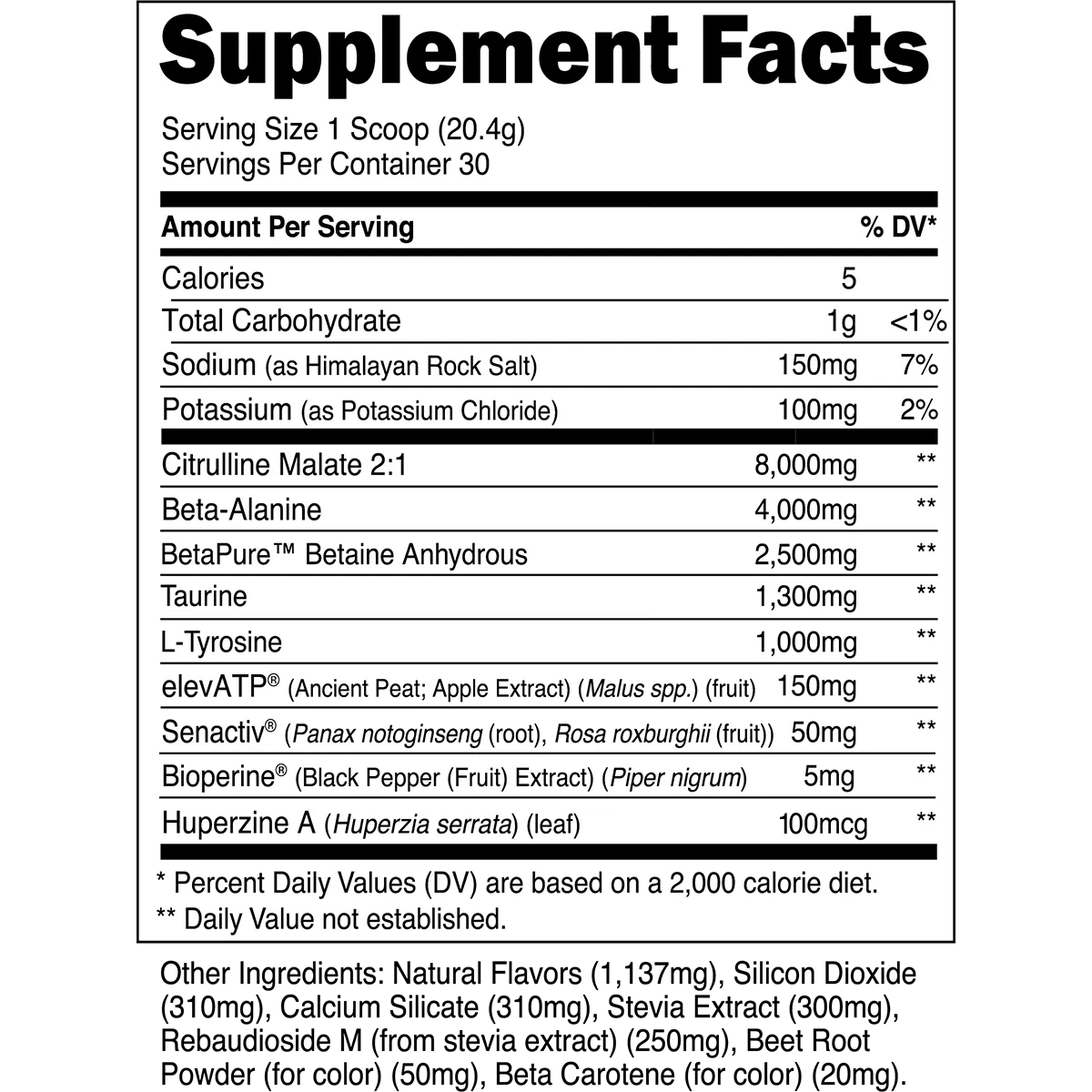 Stim-Free Pre Workout (100% Caffeine Free)