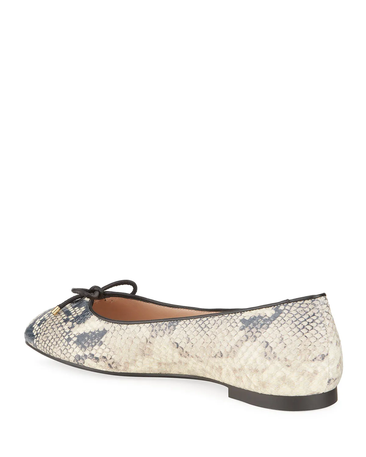 STUART WEITZMAN - GABBY SNAKE PRINT LEATHER FLATS  **FREE SHIPPING**