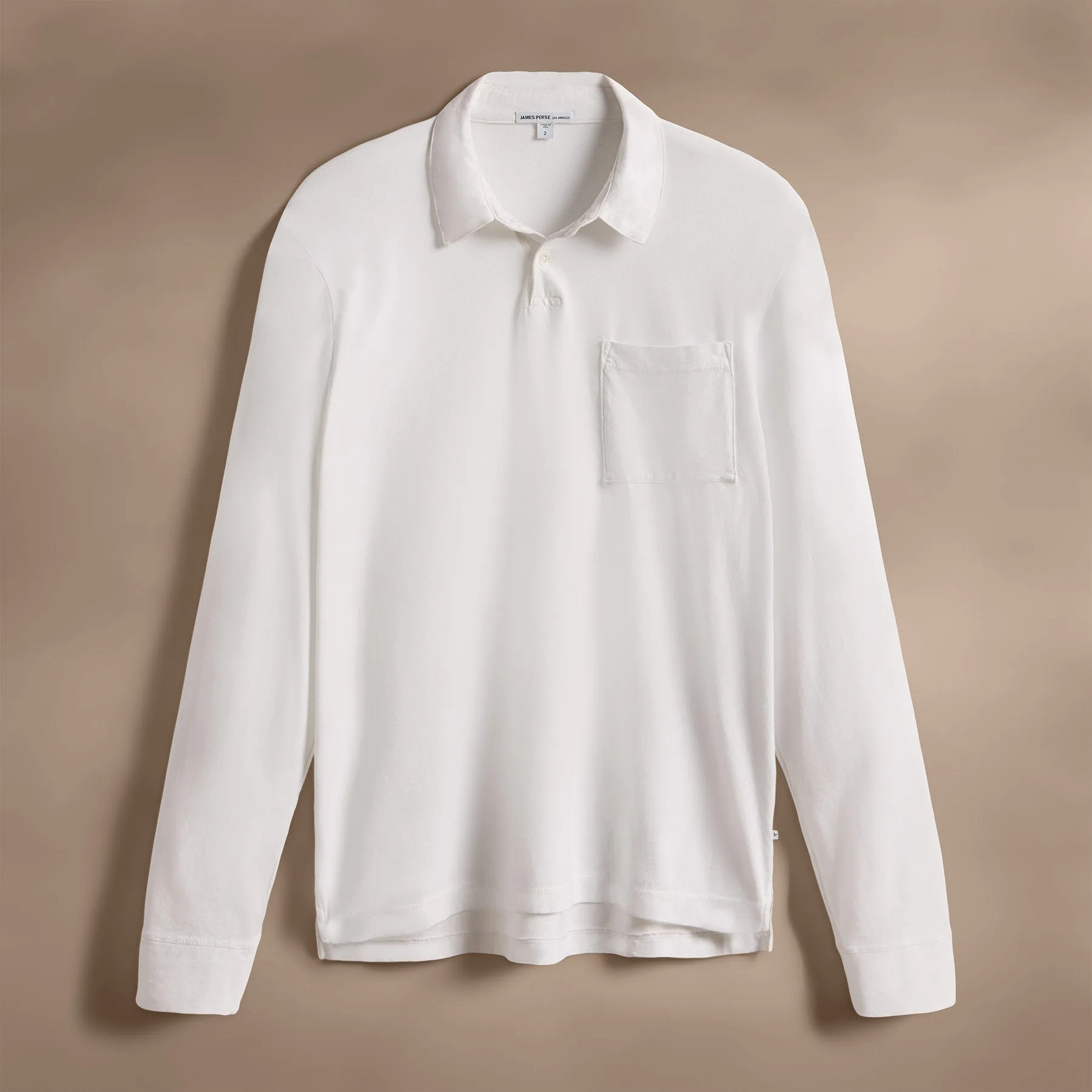 Sueded Jersey Rugby Polo - White