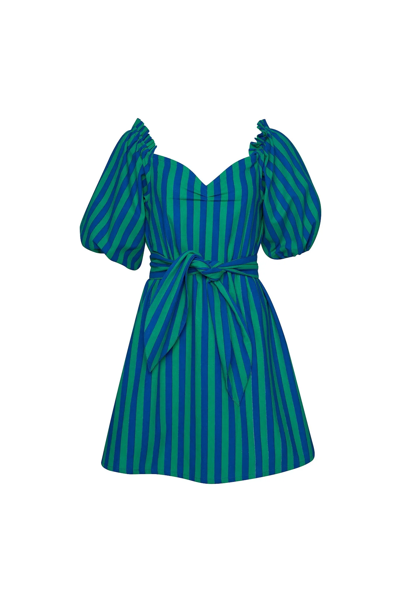 SWEETHEART SUN DRESS - WHIPPY GREEN/BLUE