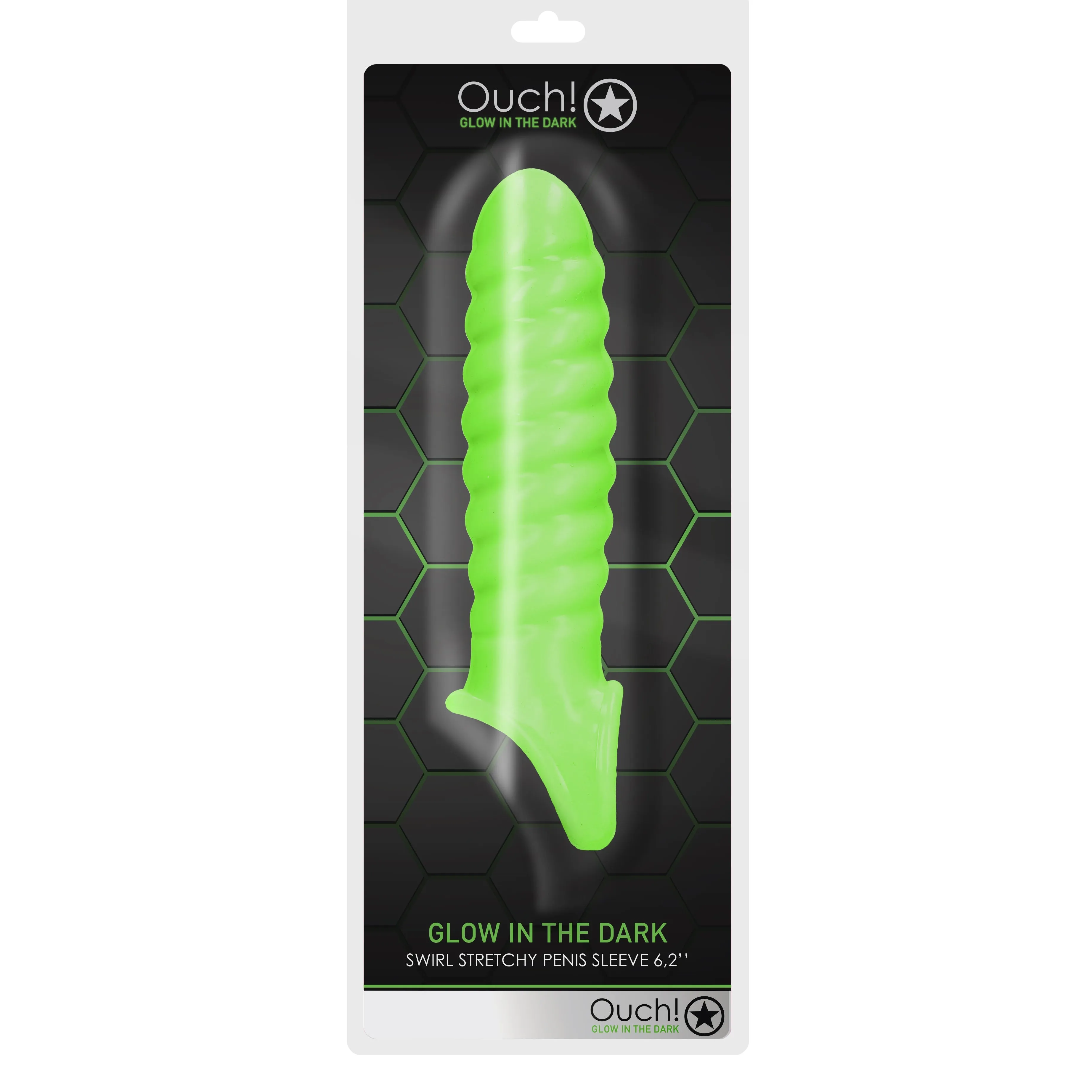 Swirl Stretchy Penis Sleeve - Glow in the Dark