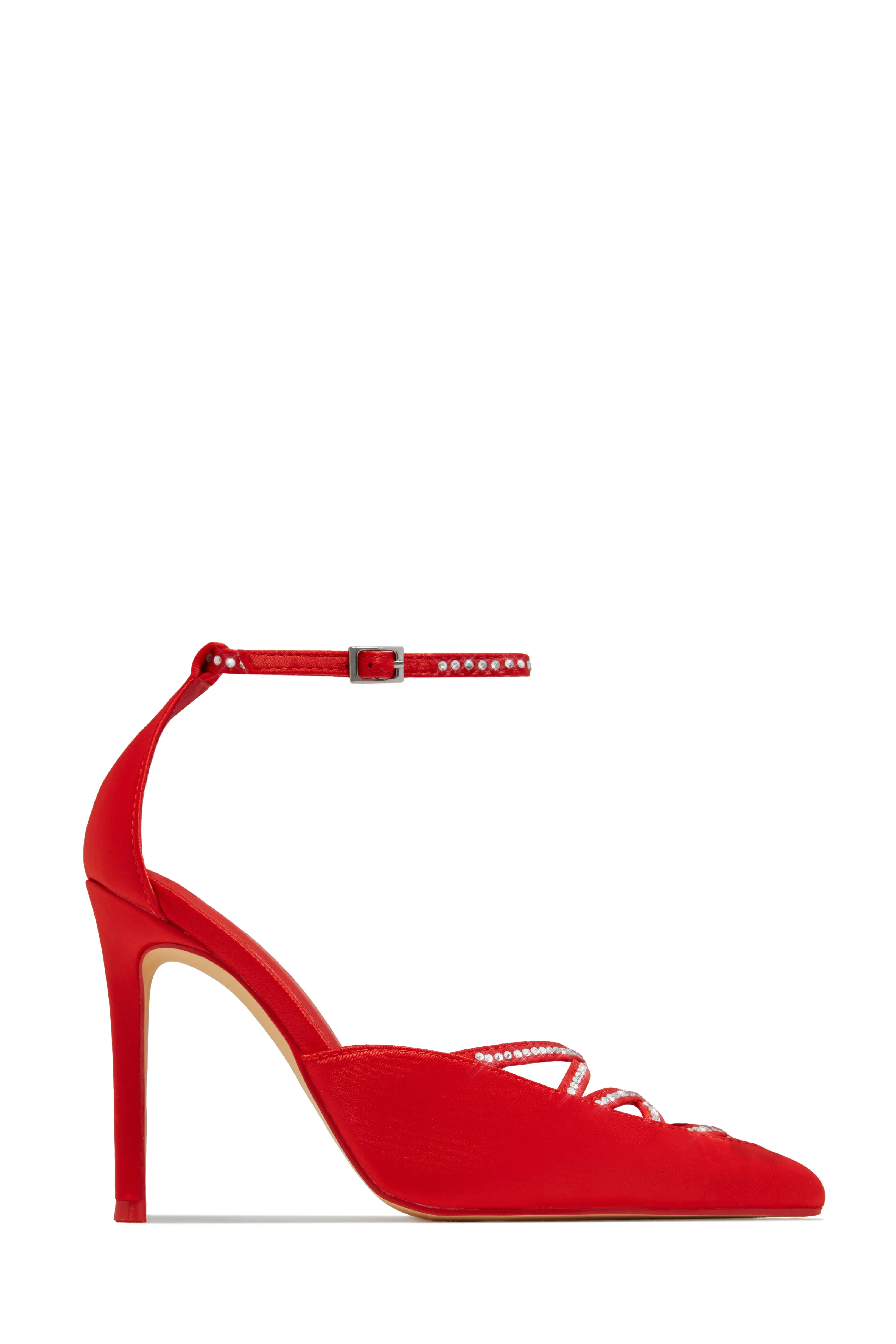 Tanalee Embellished High Heel Pumps - Red