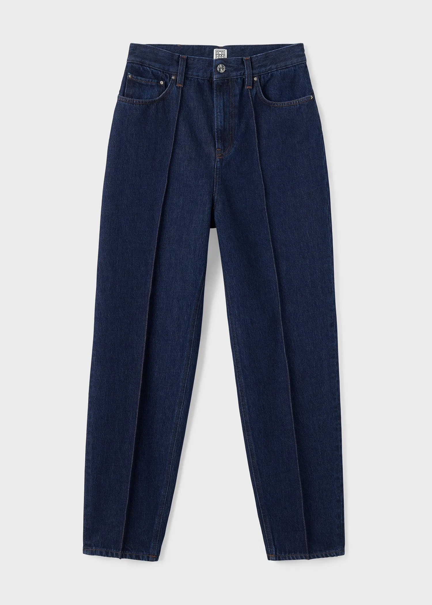 Tapered leg denim dark indigo