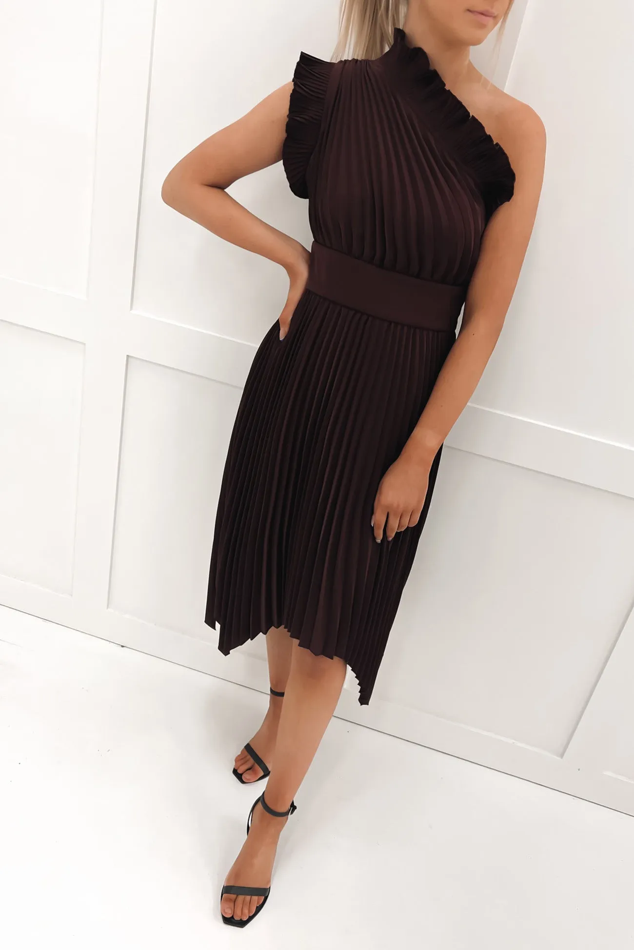 The Lady Like Midi Dress Dark Cherry