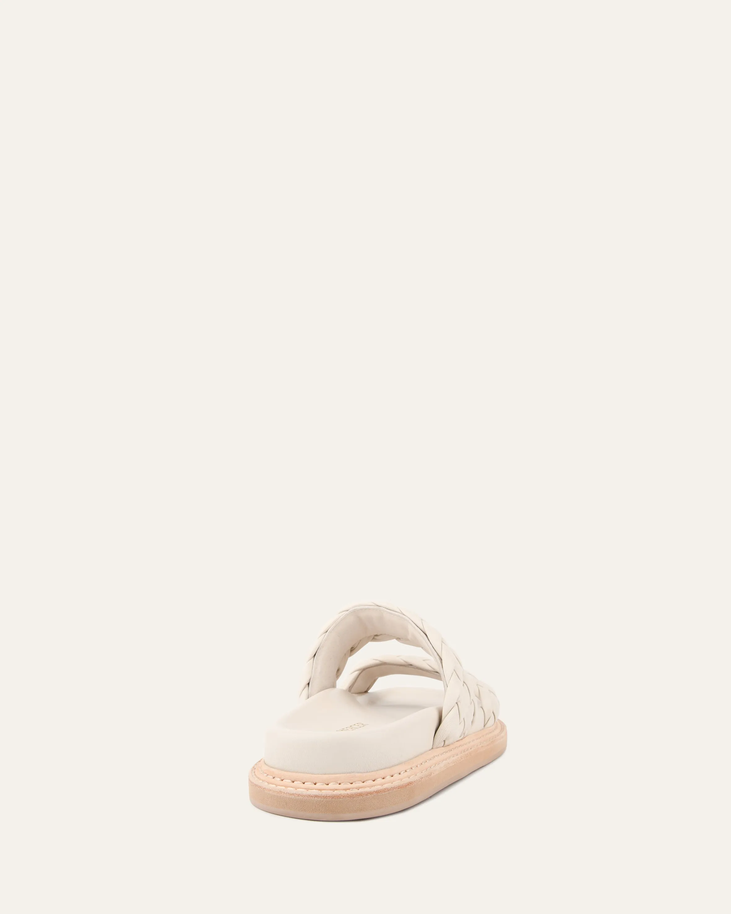 VEGA FLAT SANDALS OFF WHITE LEATHER