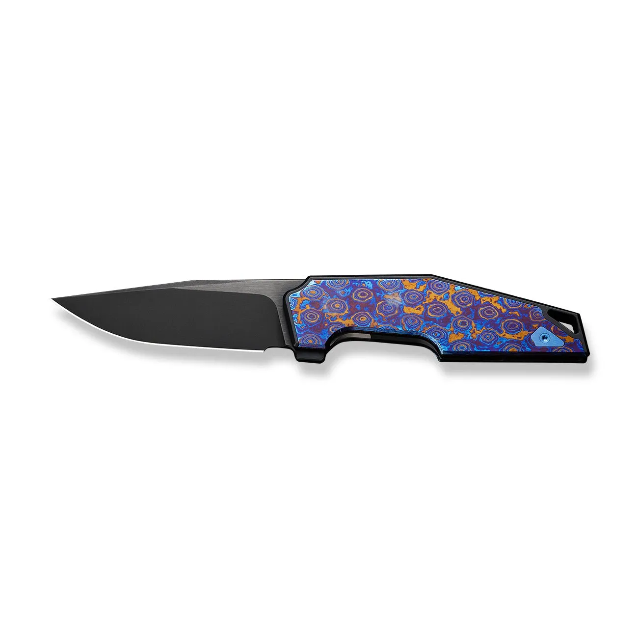 WEKNIFE OAO (One and Only) Flipper Knife Titanium & Timascus Handle (3.4" CPM 20CV Blade) WE23001-4