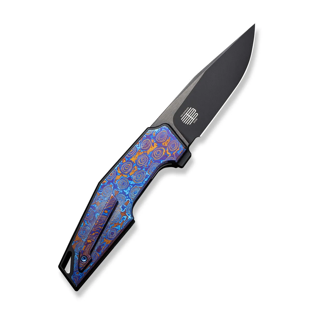 WEKNIFE OAO (One and Only) Flipper Knife Titanium & Timascus Handle (3.4" CPM 20CV Blade) WE23001-4