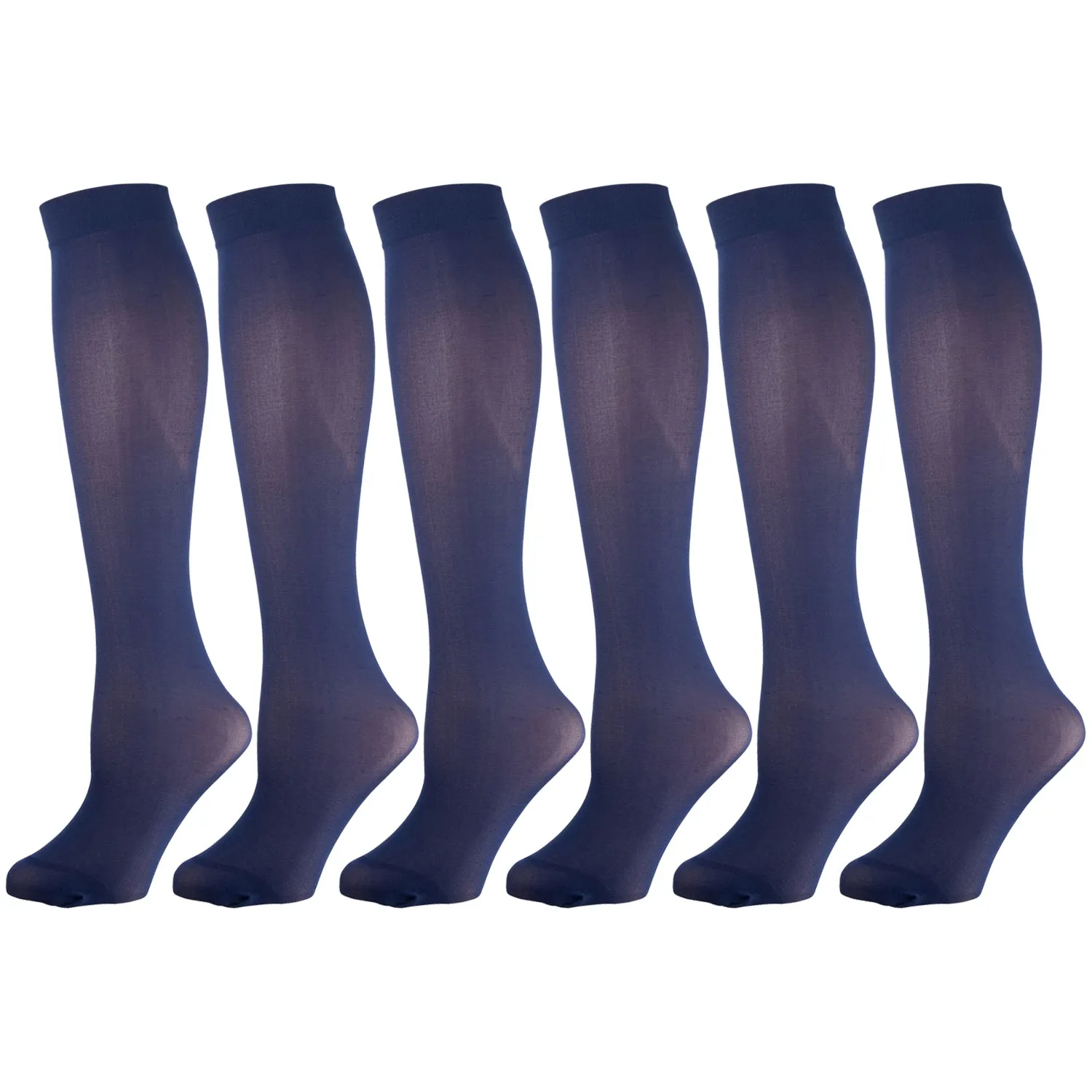 Women's Opaque Stretchy Spandex Knee High Trouser Socks, Size 9-11