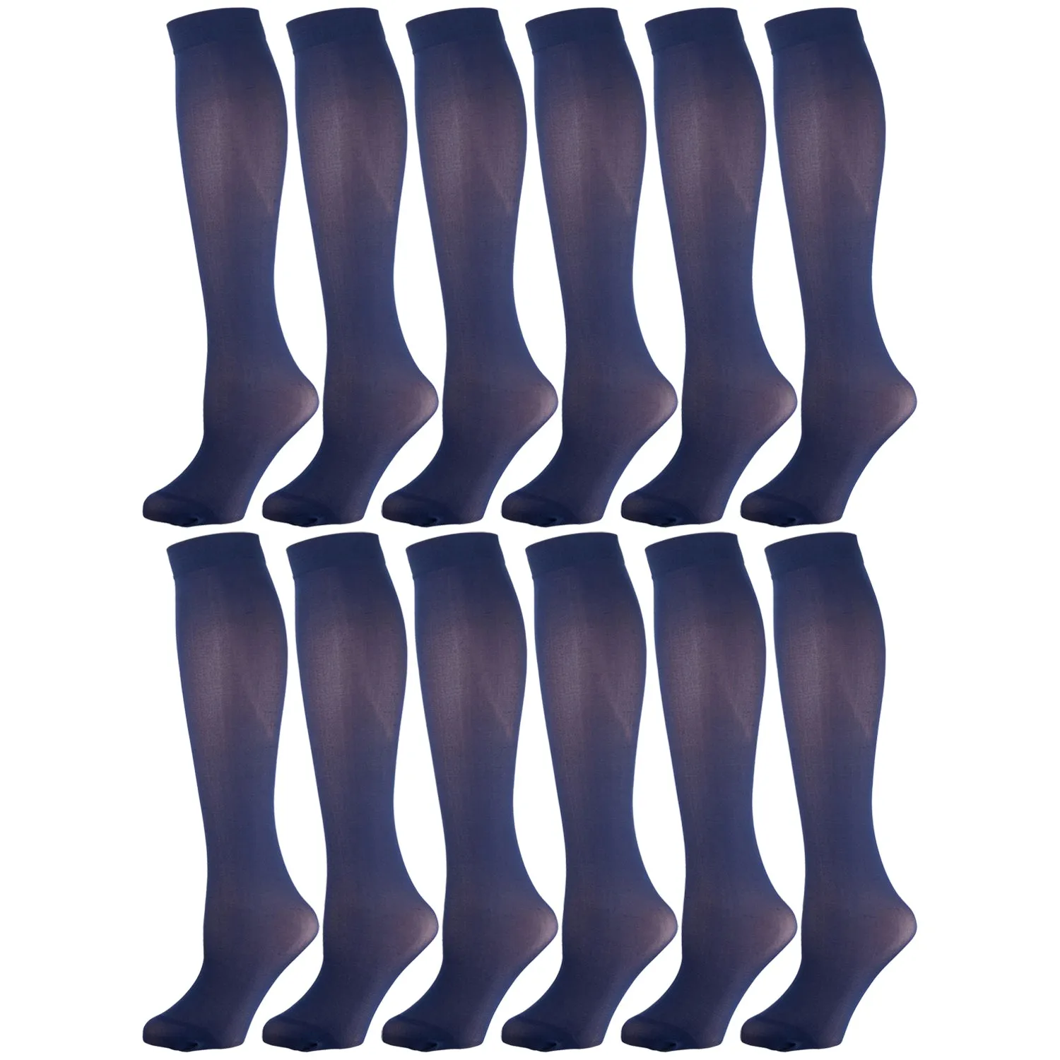 Women's Opaque Stretchy Spandex Knee High Trouser Socks, Size 9-11