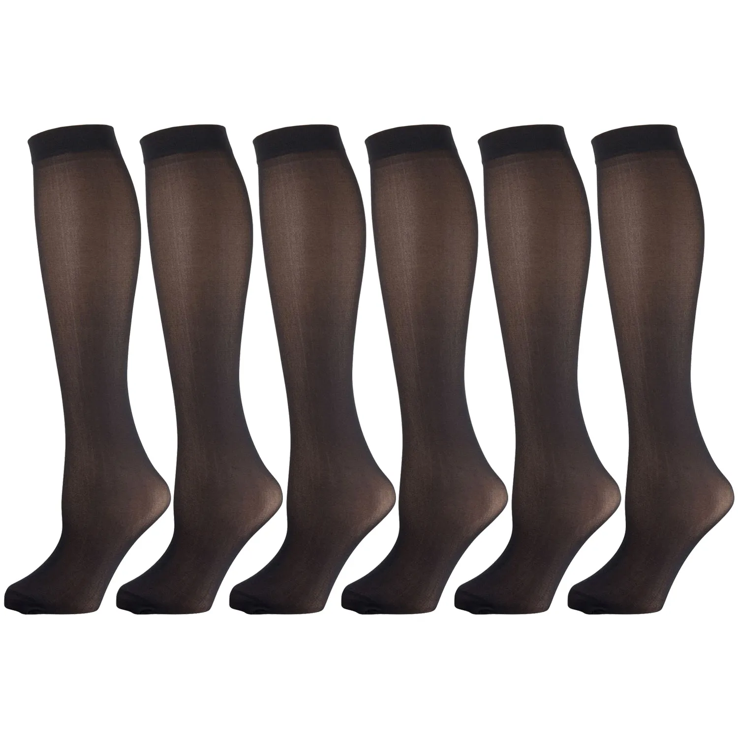 Women's Opaque Stretchy Spandex Knee High Trouser Socks, Size 9-11