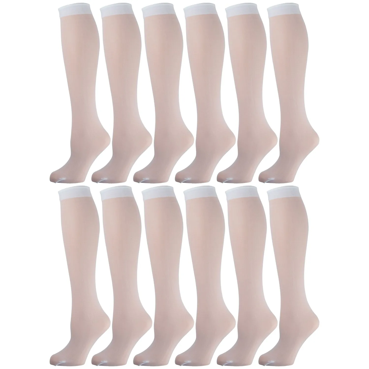 Women's Opaque Stretchy Spandex Knee High Trouser Socks, Size 9-11