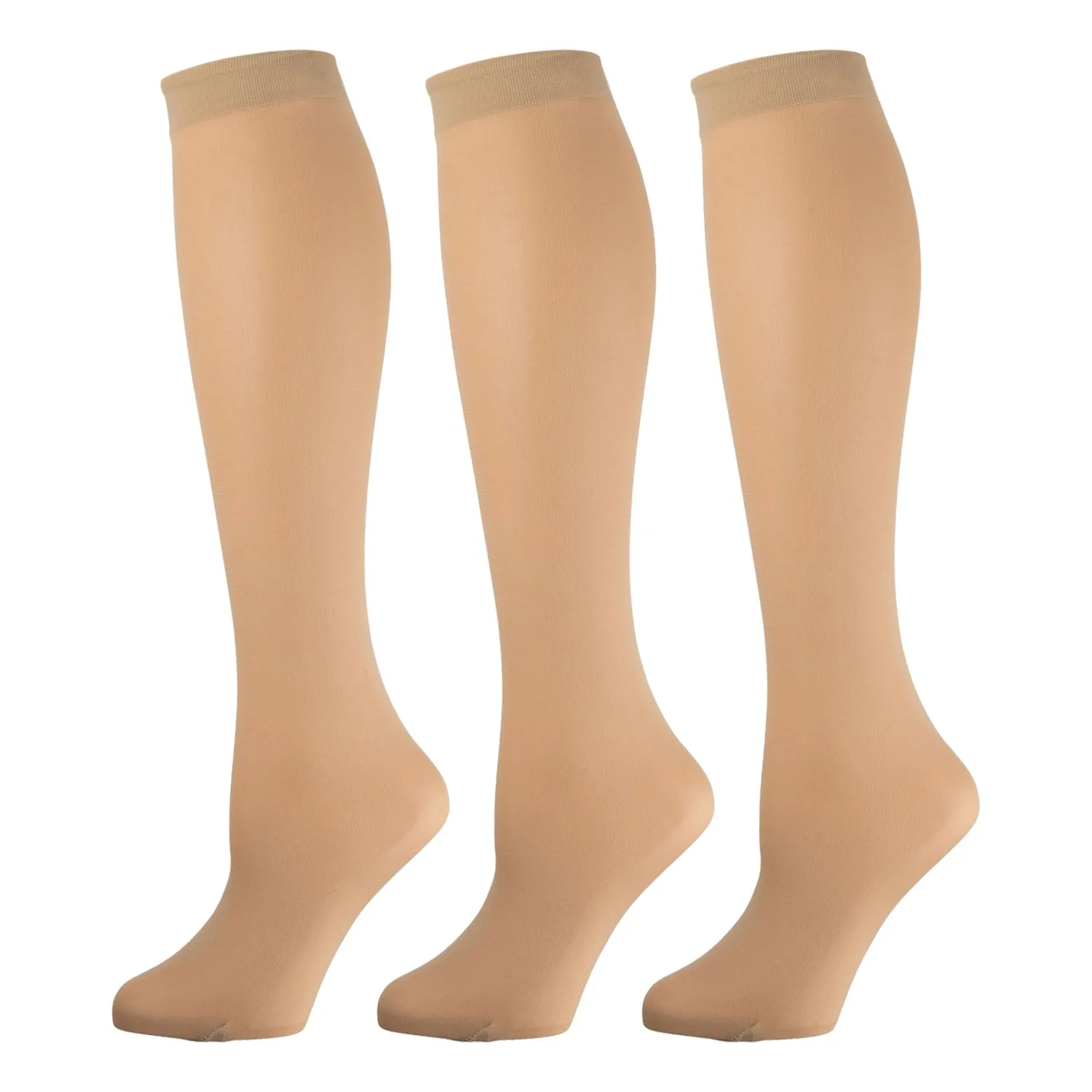 Women's Opaque Stretchy Spandex Knee High Trouser Socks, Size 9-11