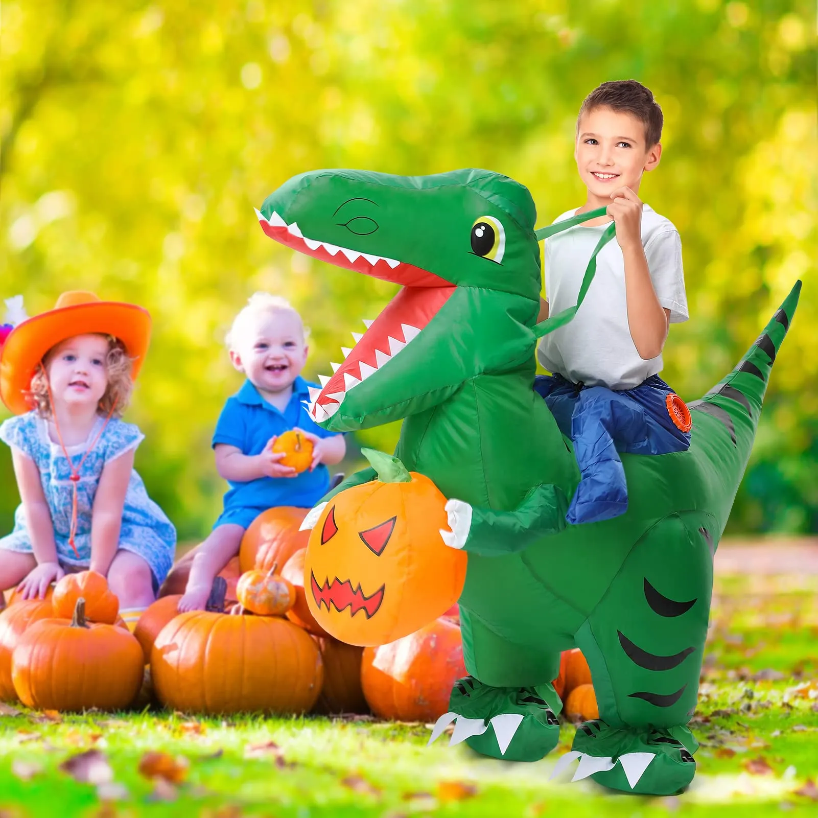 YIWA 2 PACK Inflatable Dinosaur Costume for Kids