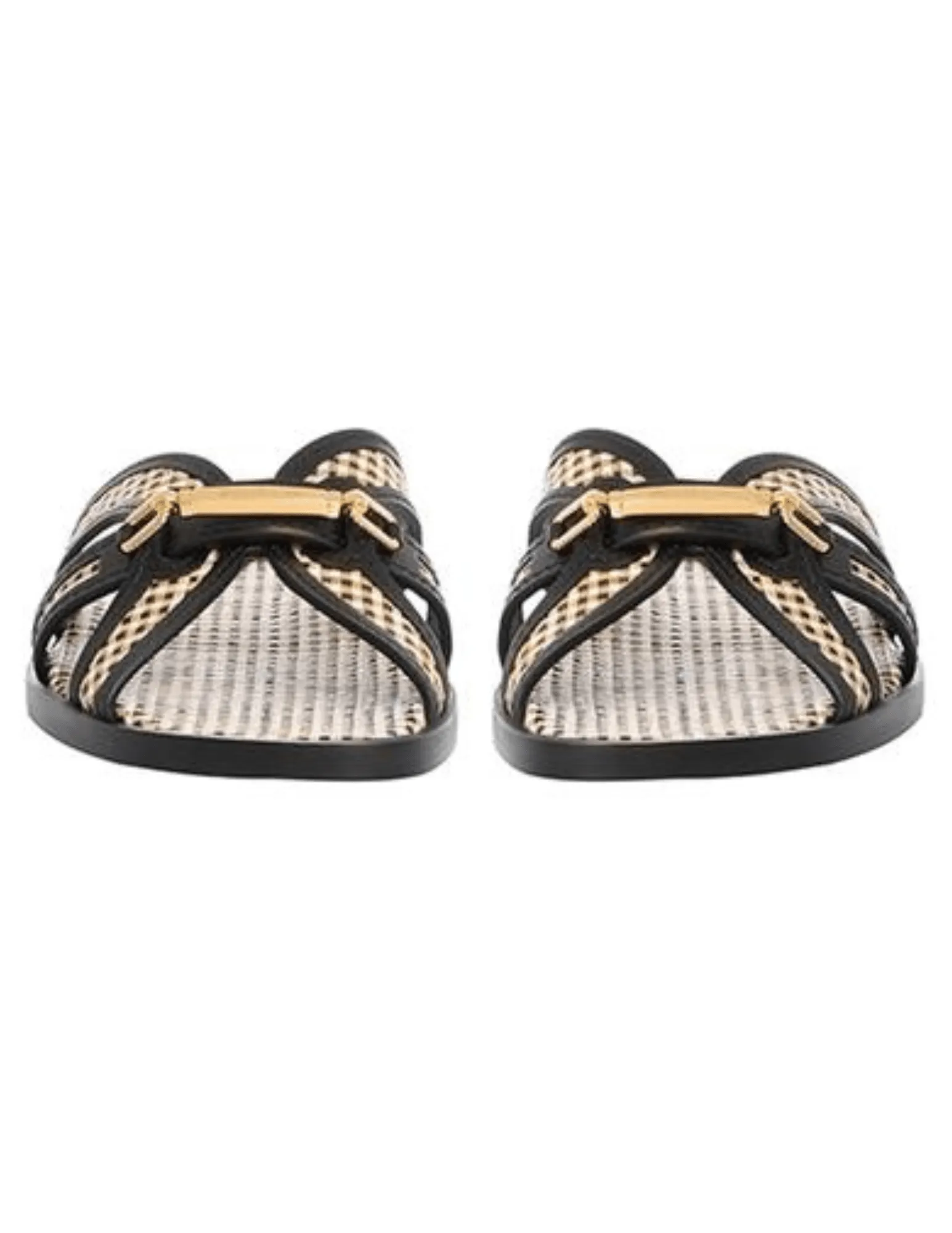 Zimmermann Prisma Raffia Leather Slide