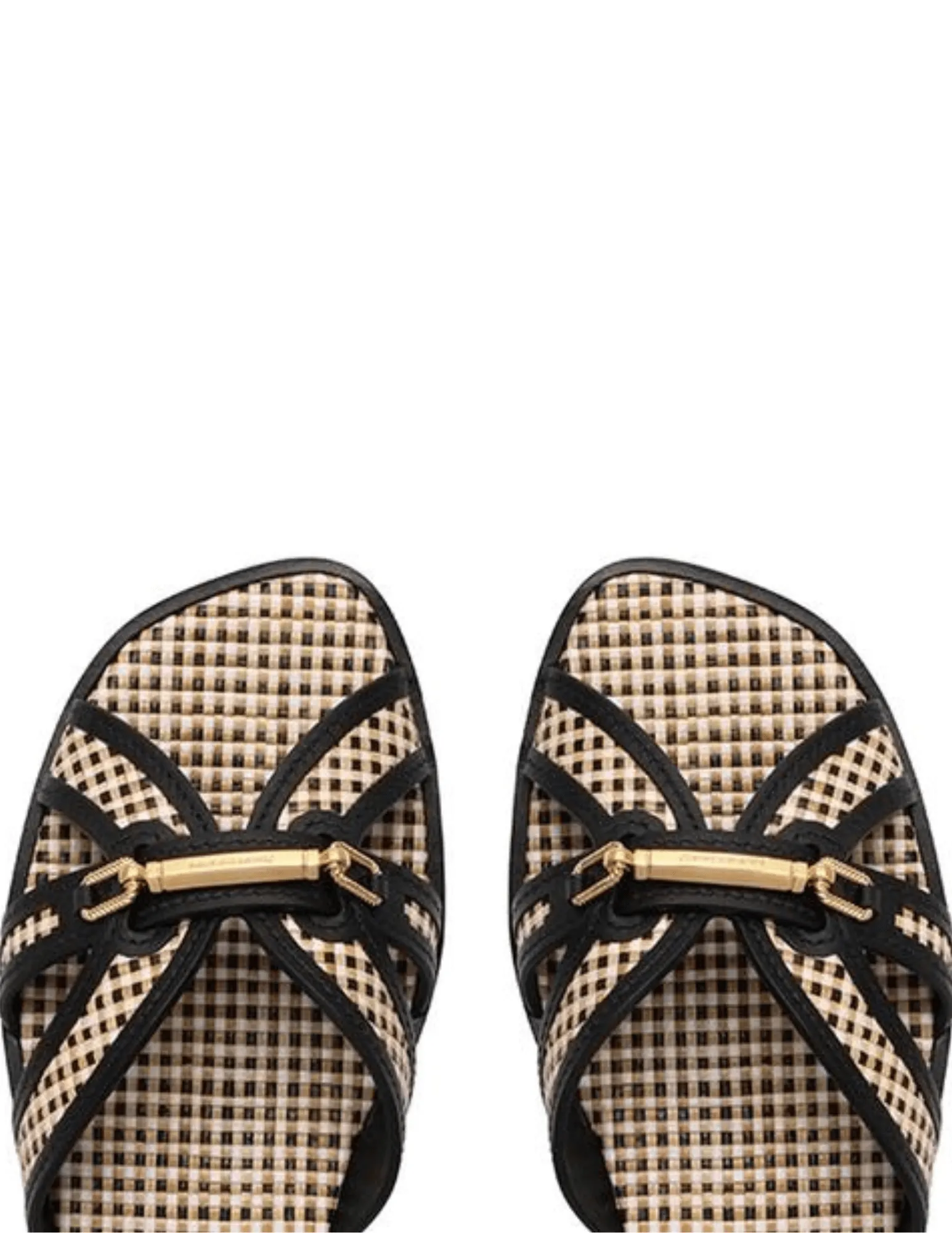 Zimmermann Prisma Raffia Leather Slide