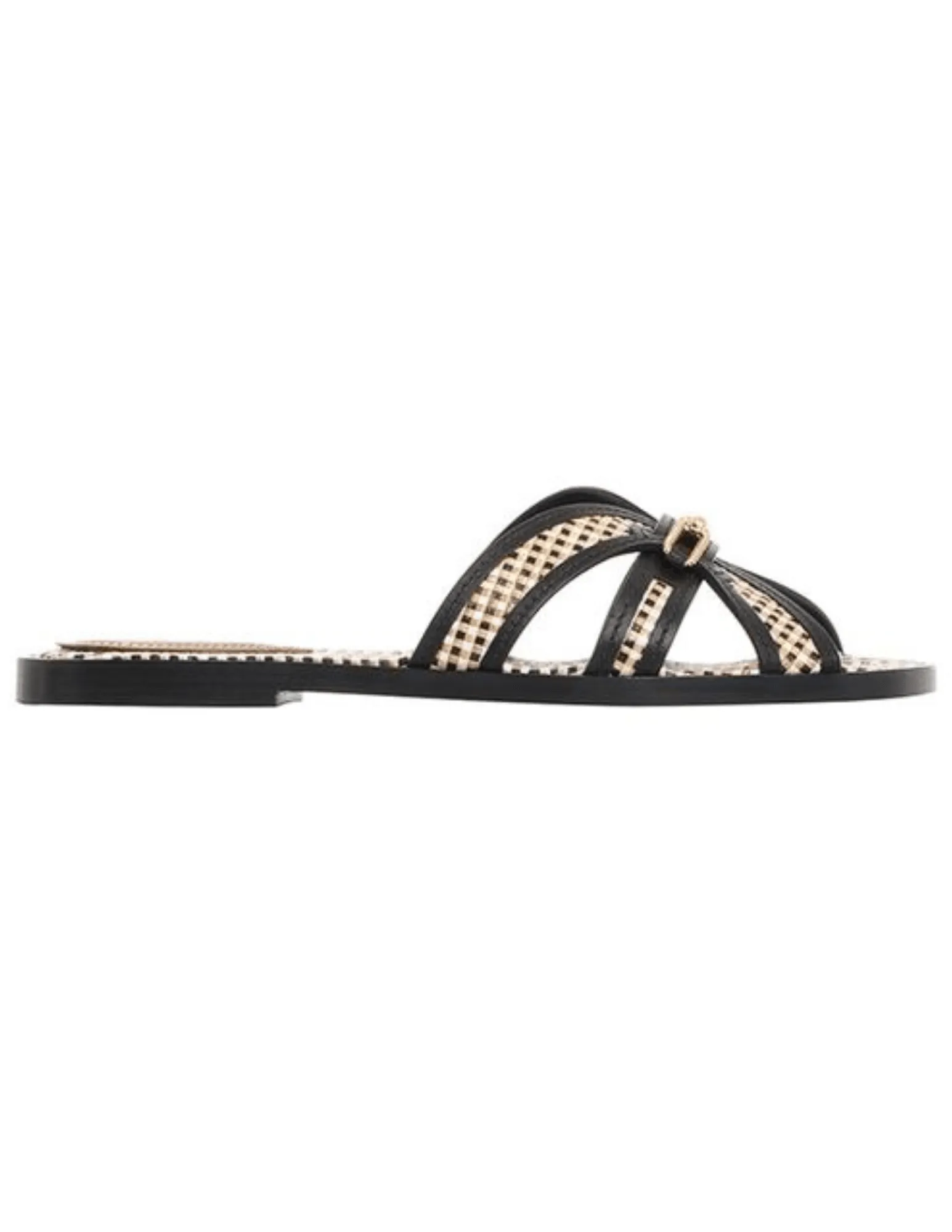 Zimmermann Prisma Raffia Leather Slide