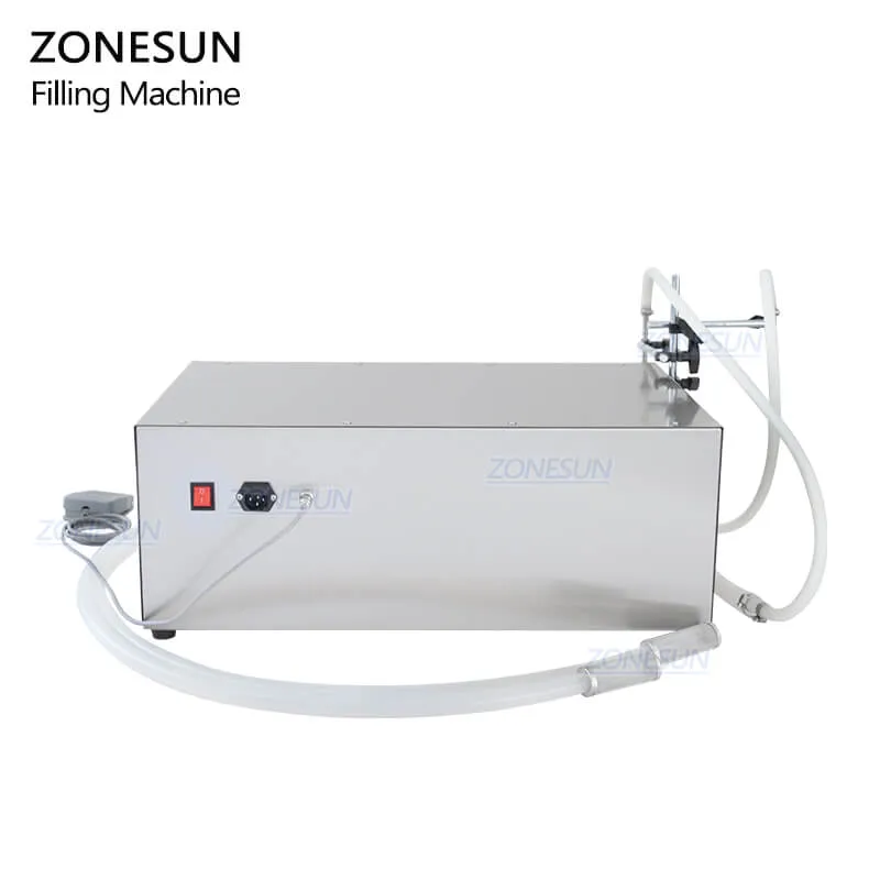 ZS-YTPPR2 Double Heads Semi-automatic Peristaltic Pump Large Bottle Liquid Juice Beverage Soy Sauce Oil PerfumeFilling Machine